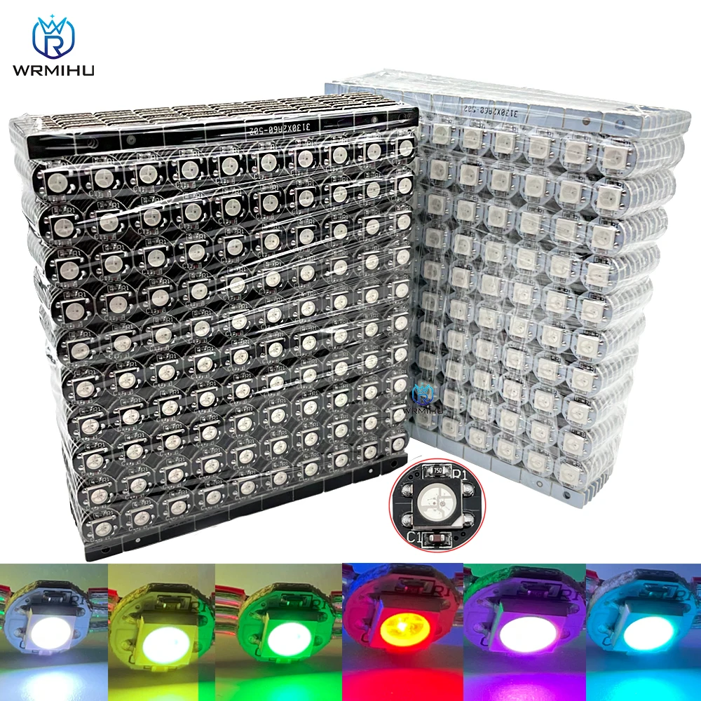 50~1000pcs DC5V WS2812B SMD5050 WS2811 IC Built-in RGB/RGBW/RGGWW/RGBNW Individually Addressable LED Pixel Smart Chip