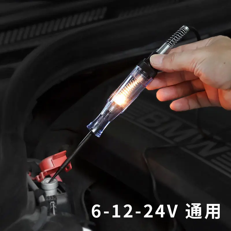 Electrical Voltage Tester Pen  6-24V Transparent Car Motorcycle Light Lamp Electrician Circuit Test Pencil Tool for McLaren car