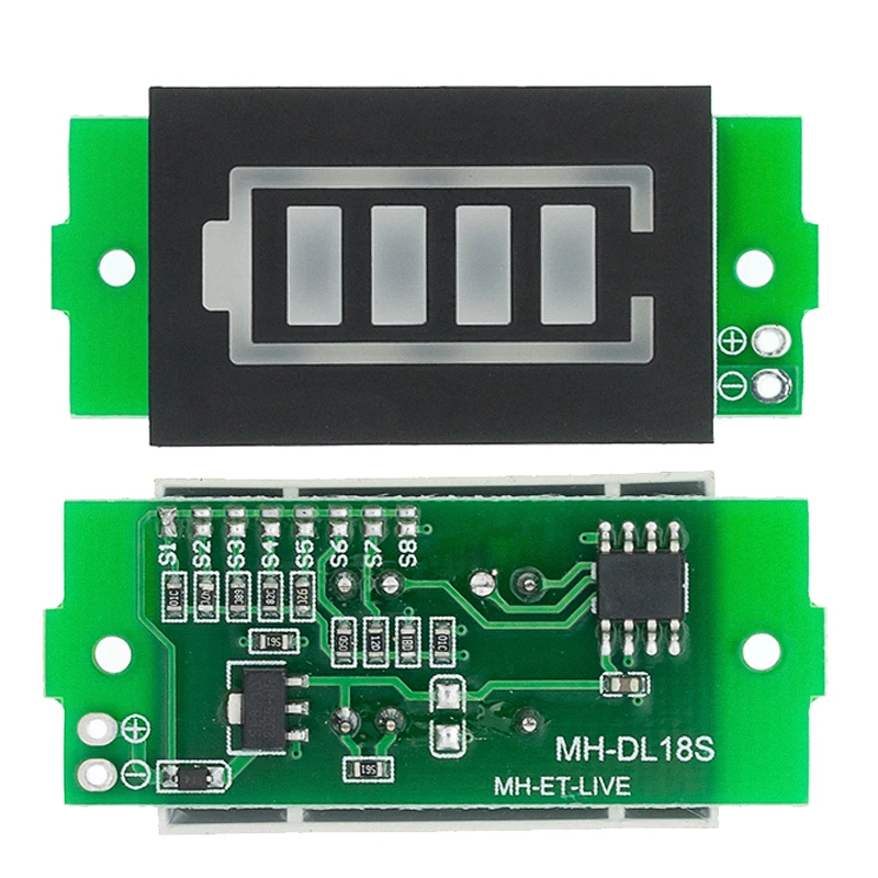 단일 리튬 배터리 용량 표시기 모듈, 블루 디스플레이, 전기 자동차 배터리 전력 테스터, 리튬 이온, 1S-4S-8S, 3.7V, 4.2V