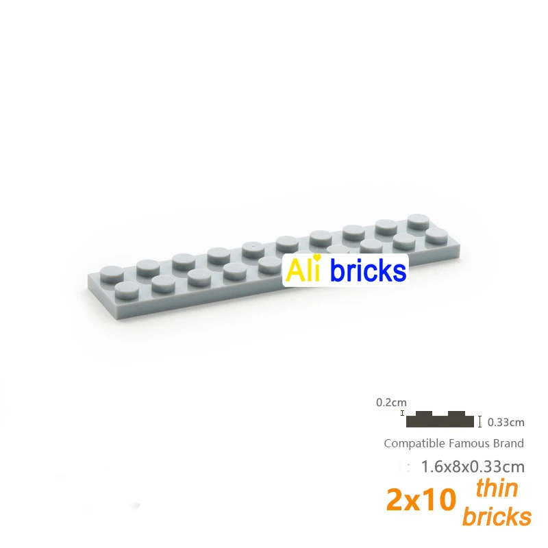 120pcs 2x10 Dots DIY Building Blocks Thin Figures Bricks Educational Size Compatible With 3832 Plastic Toys for Children