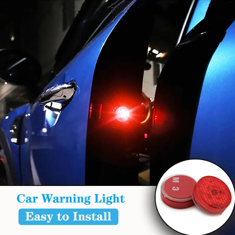 2/4pcs 3LED Car Warning Lights Car Door Alarm Signal Light Car Accessories For Volkswagen VW Golf 4 7 Passat b5 b6 Touran Polo