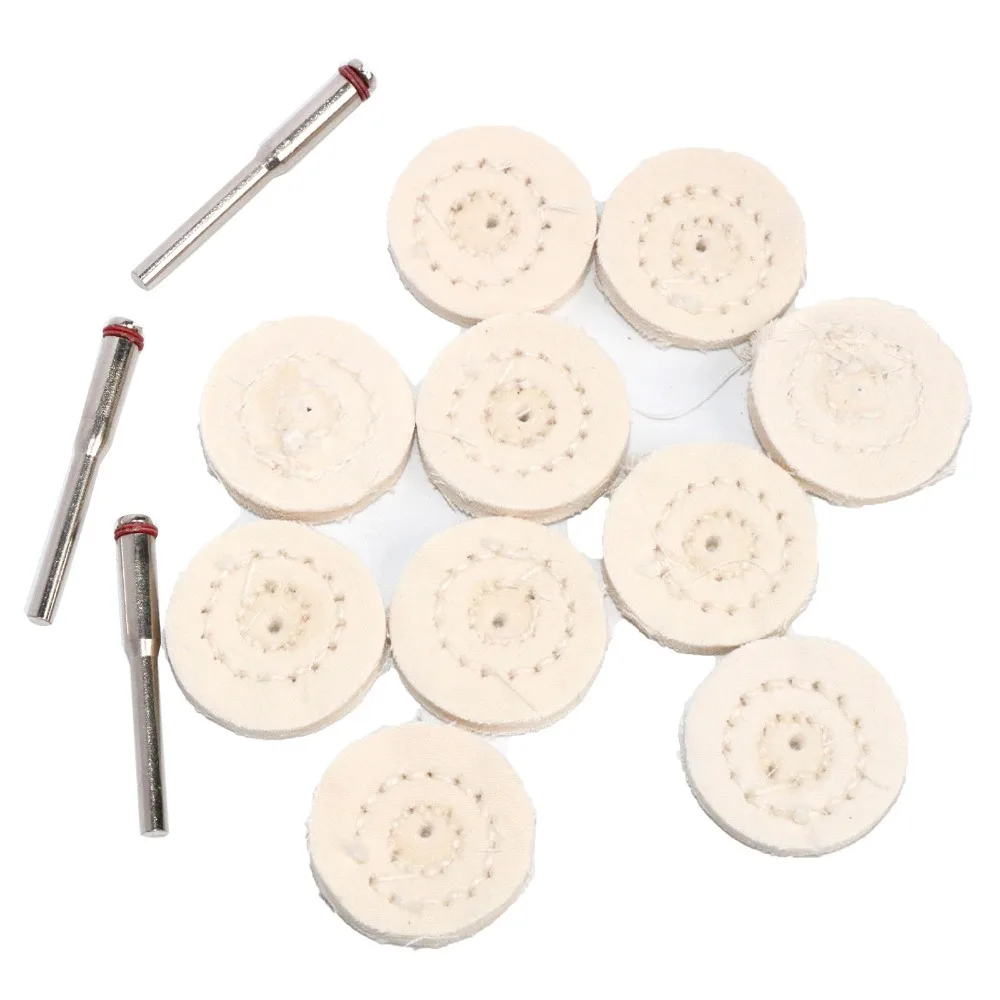 Cotton Cloth Grinding sanding Head Abrasive Buffing Wheel 3mm shank Cotton Thread Polishing mini Brush for Dremel Drill