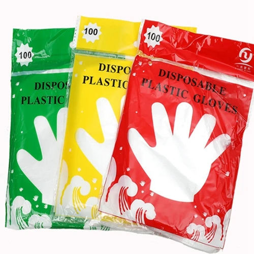 

50packs/lot PE Disposable Gloves Home Kitchen BBQ Multifunction Clear Gloves Plastic Dishwashing Catering Gloves