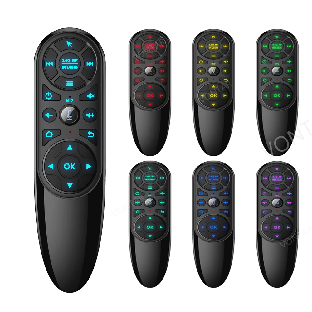 VONTAR Q6 Pro Voice Remote Control 2.4G Wireless Air Mouse Gyroscope IR Learning for Android tv box H96 X96 Max Plus X96 mini