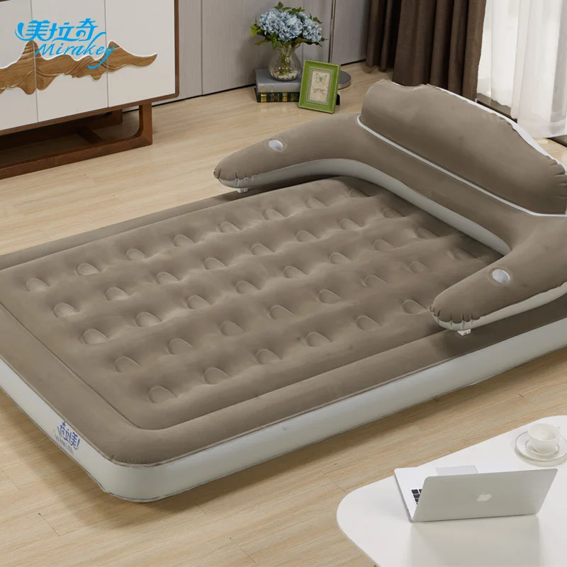 152*203*22cm Air Mattress Cartoon Back Mattress Home Bedroom Air Bed Beach Mat lazy sofa Inflatable Mattress With Electric Pump