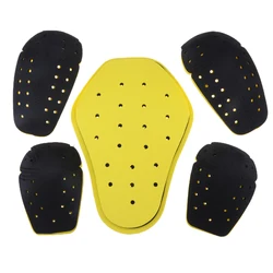 5Pcs Motorcycle Shoulder Elbow Back Protection Pad Racing Safety Insert Armor Back Protector Pad Equipment for Racing SKiing