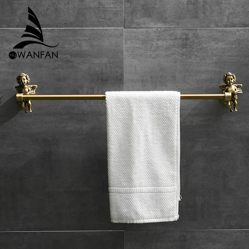 

Bath Towel Bar Bronze Color Classic Angel Home Deco Wall Mounted Towel Rack Bathroom Accessories Towel RMB-0787B