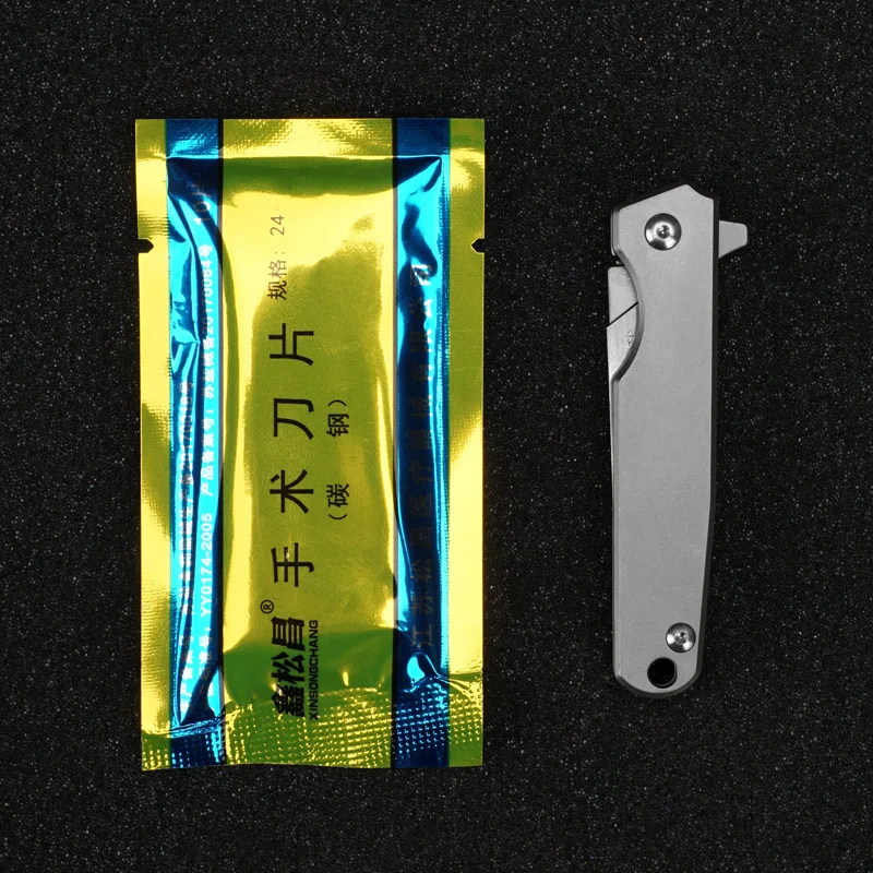 Titanium Folding Knife Portable Pocket Knives EDC Emergency Key Medical Fast Open CS GO Surgical Self-defense Survival Tools