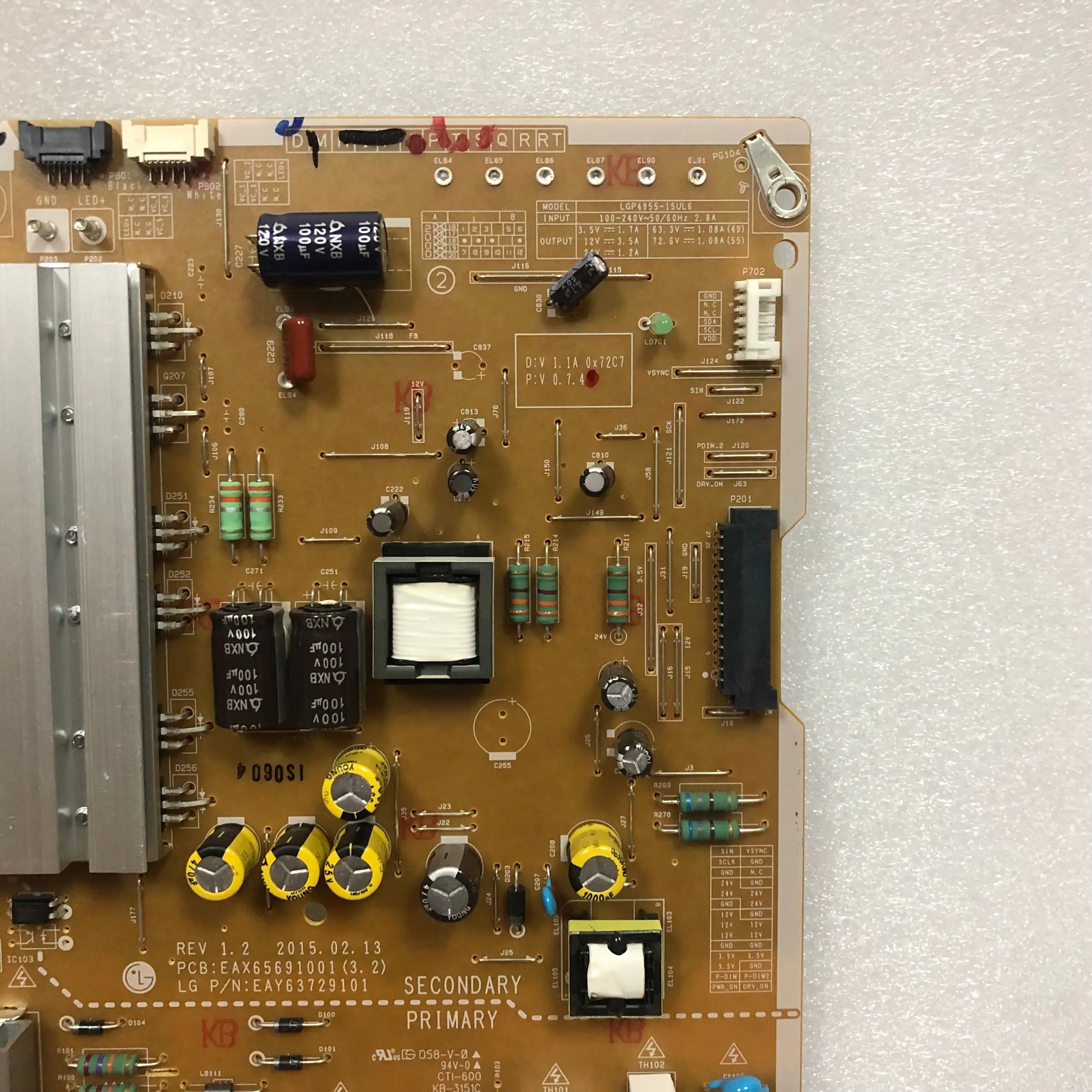 Placa original do poder para o lg 55umf770 0/8500, eax65691001, lg4955-15ul6