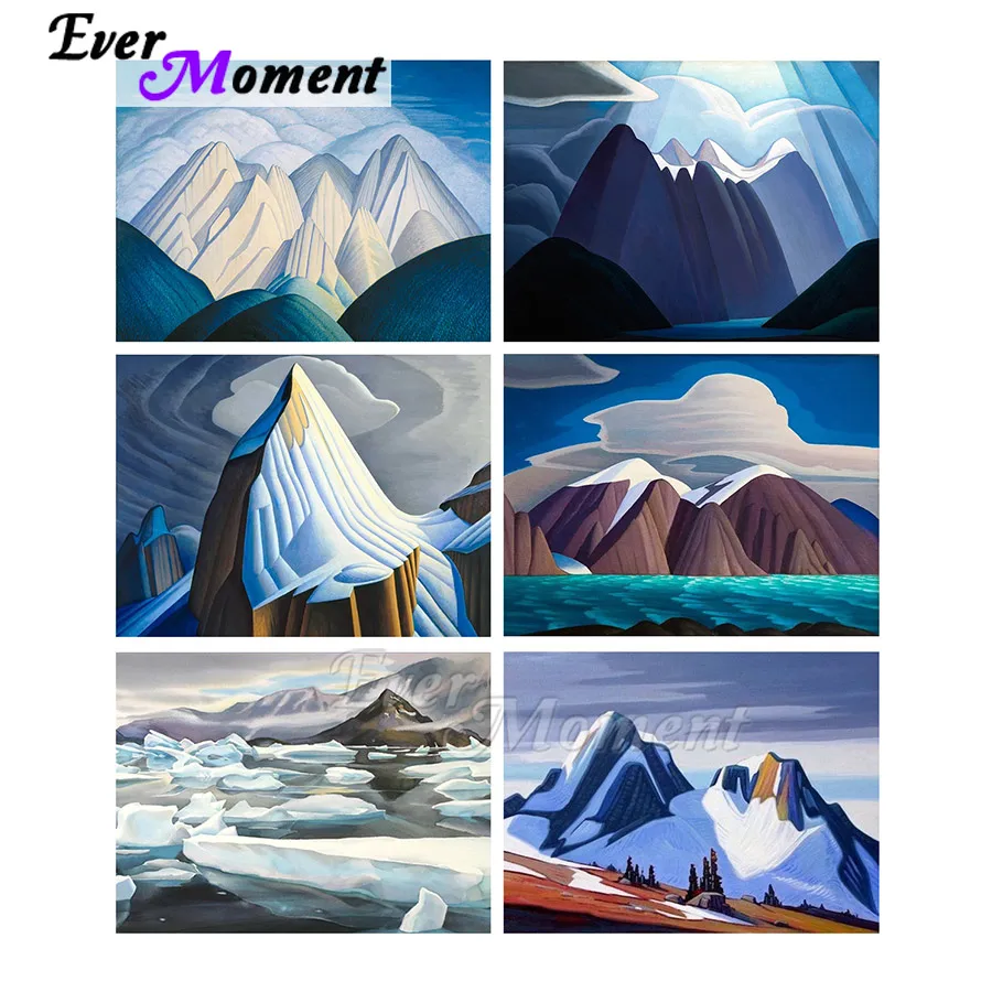 

Ever Moment Diamond Mountain Scenic Simple Painting Art Mosaic Embroidery Handmade Picture Of Rhinestone Landscape DIY ASF2383