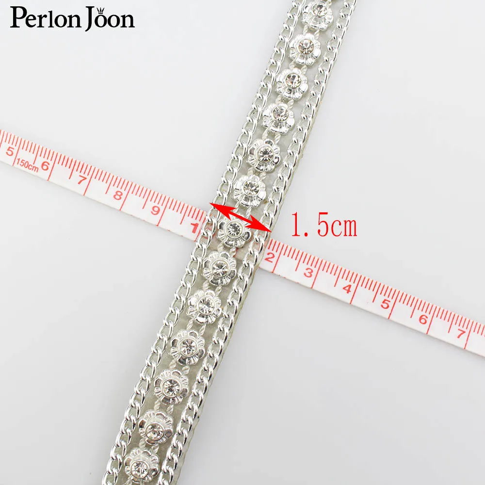 1 yard golden resin base with rhinestone trim decorative Accessories Back glue hot fix on ironing shoe bag TR040