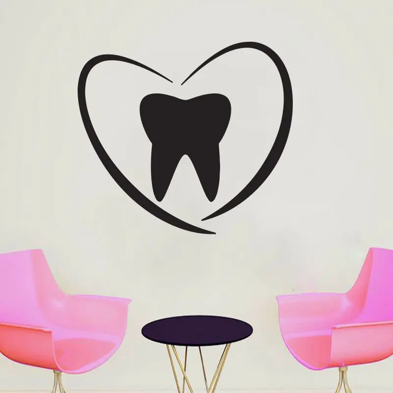 WJWY Dentist Smile Wall Sticker Dental Clinic Window Wall Decal Teeth Clinic Decoration Wallpaper Art Murals