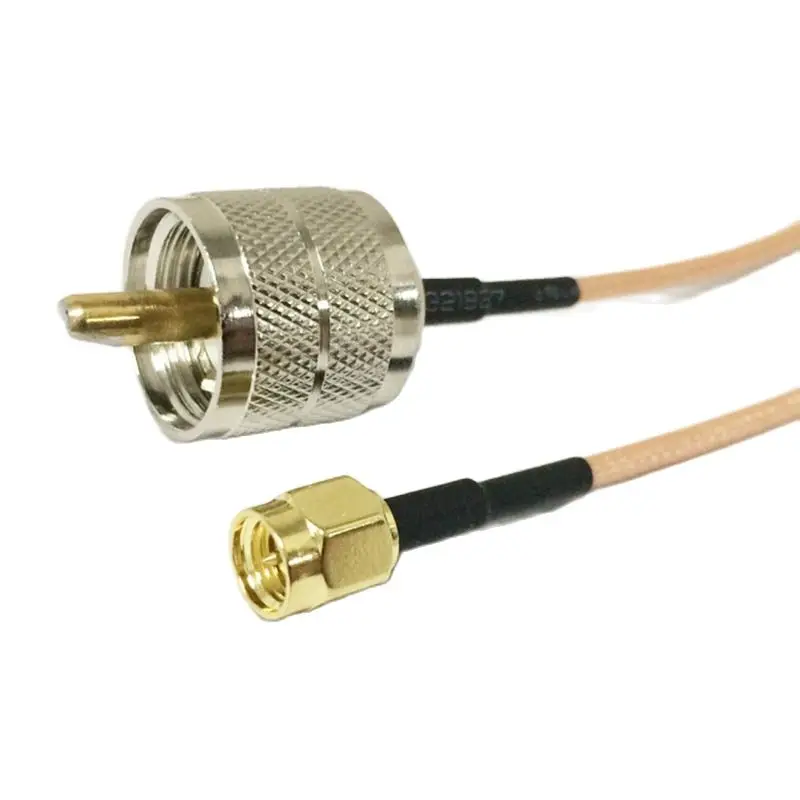 New  SMA Plug Switch UHF Male PL259  Cable Adapter RG316 RG58 RG142 Wholesale Fast Ship 15CM 6\