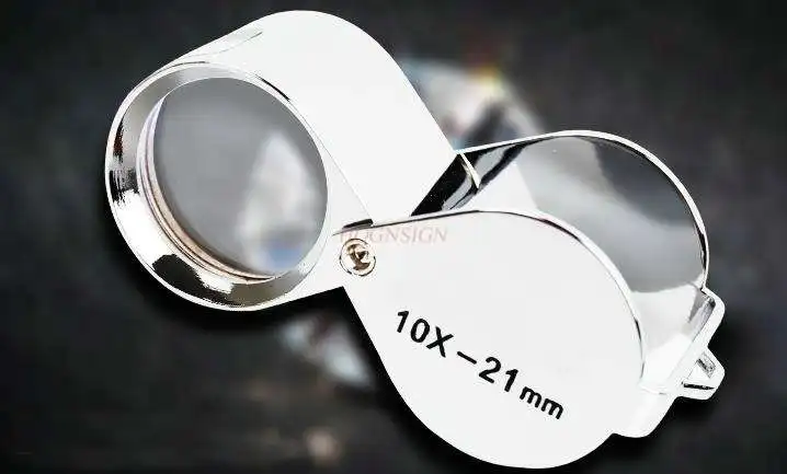 

magnifying equipment 10 times magnifying glass folding mini identification gem jade jade clear times jade crystal