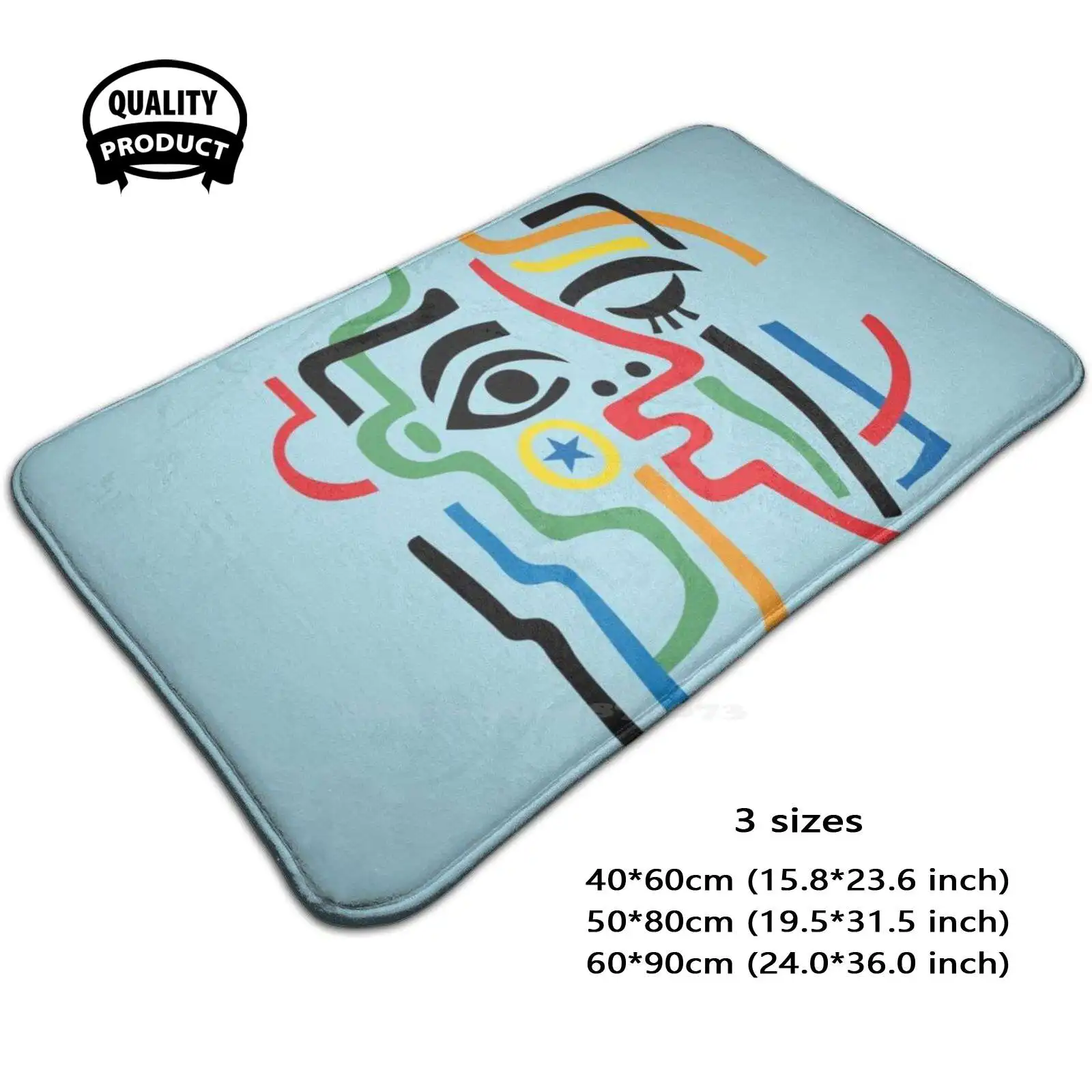 Picasso Style Face Mask Soft Cushion Home Carpet Door Mat Car Rug Picasso Famous Painters Classic Painters 20Th Century