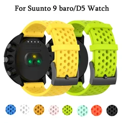 Pulseira de silicone para Suunto Spartan Sport, pulseira de substituição, relógio de pulso Spartan, 9 Baro, 7, D5, 24mm