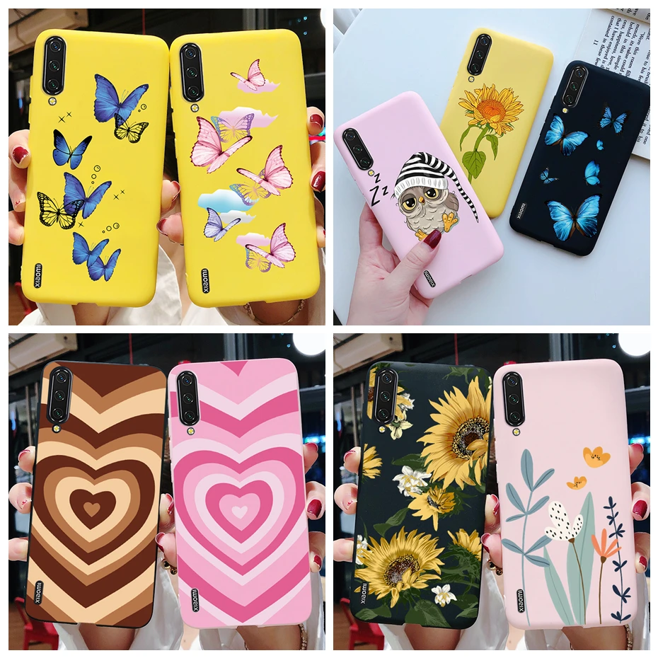 Daisy Flower Case For Xiomi Xiaomi Mi A3 a 3 MiA3 Cover Soft Silicone Shockproof Phone Case For Xiaomi mi A3 Bumper Cases Coque