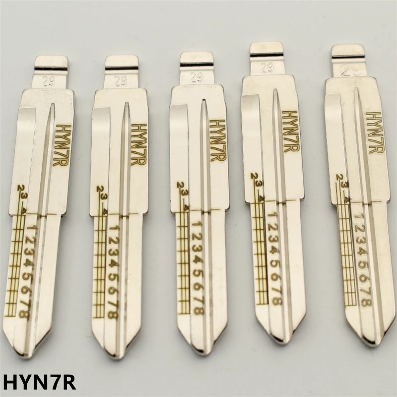 OEM 10Pcs NO.29 HYN7R Engraved Line Key Blade Scale Shearing Teeth Uncut Key Blade For Hyundai Sonata For Kia