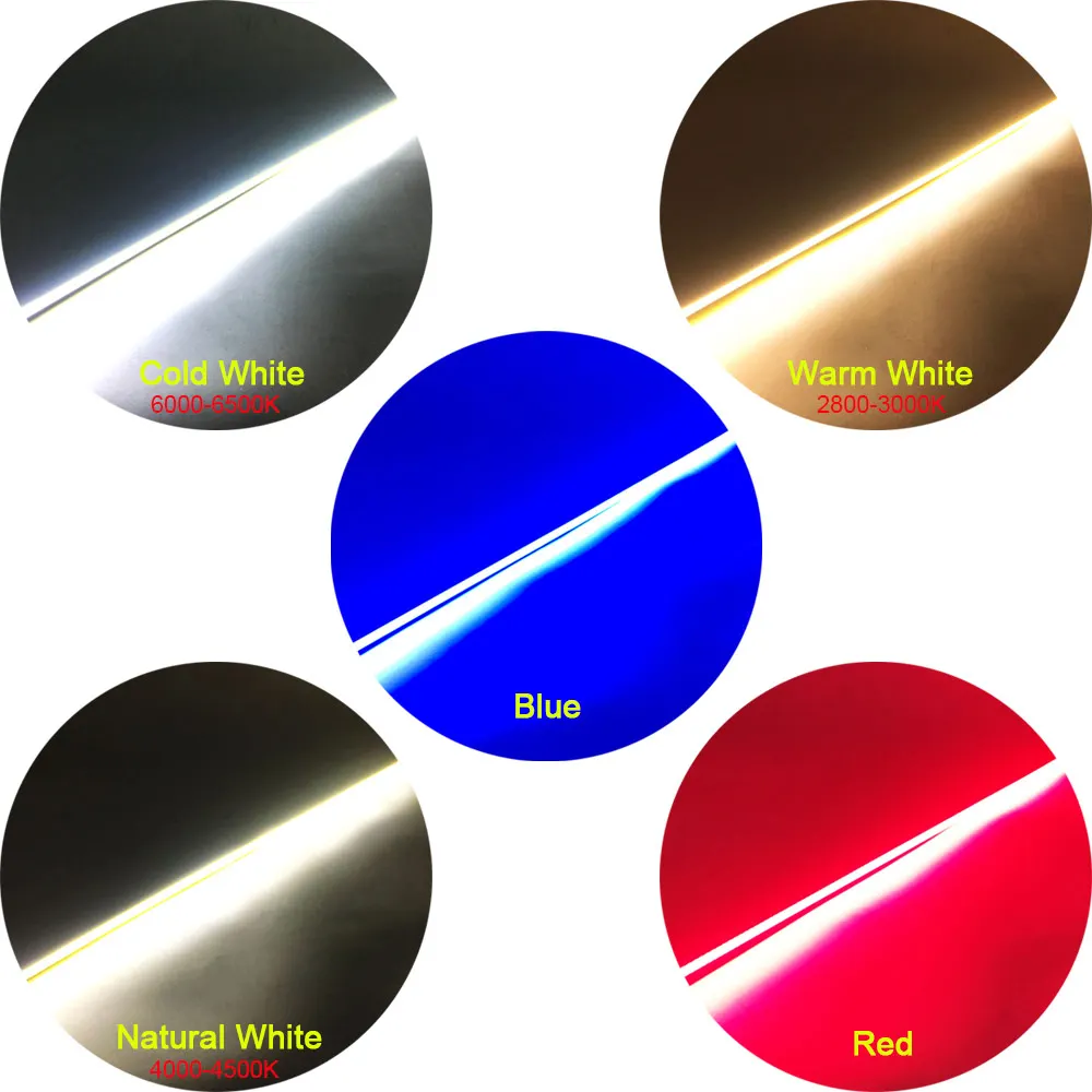 10pcs 6mm Width 12V LED Bar Lights 20cm 30cm 40cm 50cm 60cm Length DC12V COB LED Strip Light with 3M Glue Tape for Car Lamp DIY