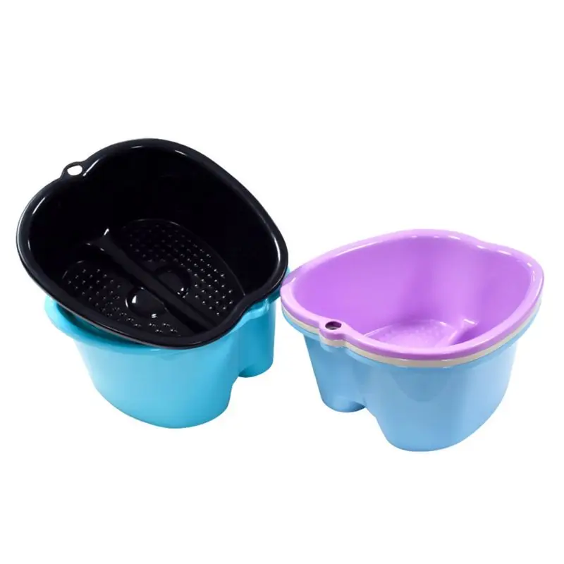 2024 New Plastic Large Foot Bath Spa Tub Basin Bucket for Soaking Feet Detox Pedicure Massage Portable 4 Colors