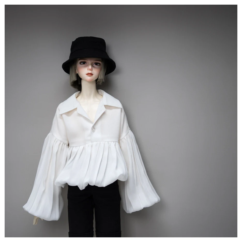 

D03-P218 children handmade toy 1/3 1/4 uncle SSDF Doll clothes BJD/SD doll clothes white color Palace style shirt 1pcs