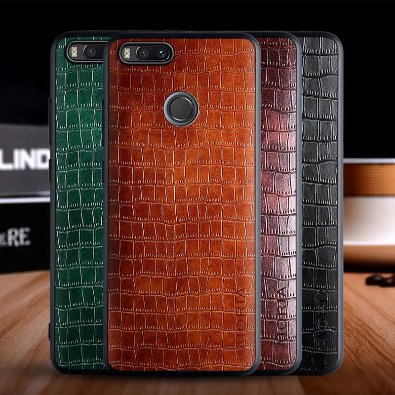 Case for Xiaomi Mi A1 Mi5x funda luxury crocodile pattern leather soft TPU hard cover for Xiaomi Mi 5X a1 case capa funda