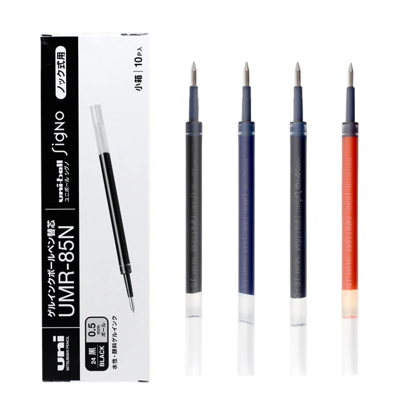 

10Pcs/lot Japan refills UNI UMR-85/85N K6 press neutral refills UMN-207/UMN-105/152 gel pen 0.5mm multi-purpose pen refill