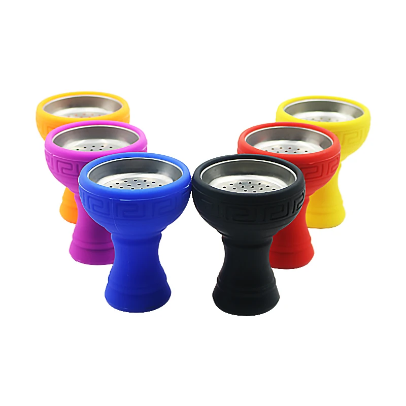 Refractory Silicone Hookah Bowl With Stainless steel Mesh Shisha Tobacco Bowls Narguile Accessories