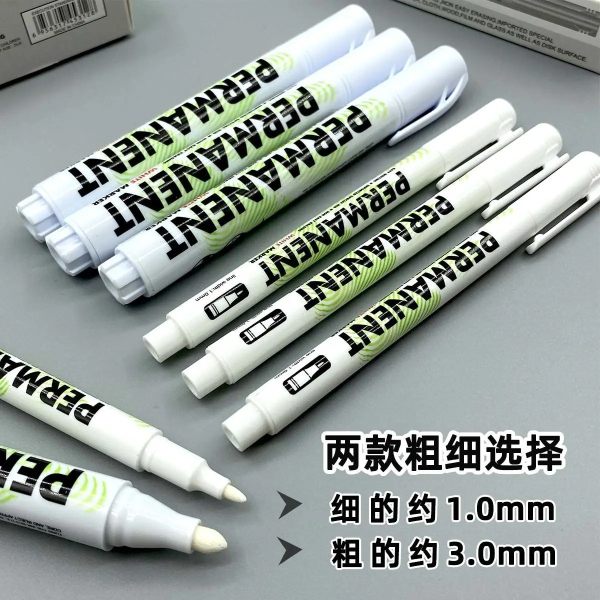 3/6PC White Marker Pen Oily Waterproof Plastic Gel Pen for Writing Drawing White DIY Album Graffiti Pens Stationery for Notebook