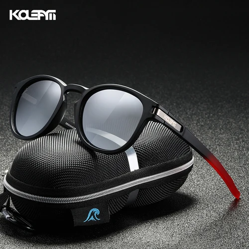 Imagen 1 del producto KDEAM Skateboarding gafas de sol polarizadas con estilo hombres flexibles TR90 marco ojo de cerradura puente espejo revestimiento gafas de sol mujeres KD997