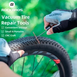 ROCKBROS Vacuum Tire Repair Tubeless Tool CNC Alumiunm Alloy Multitool Portable Fork Needles Tools For Repair Bike Accessories