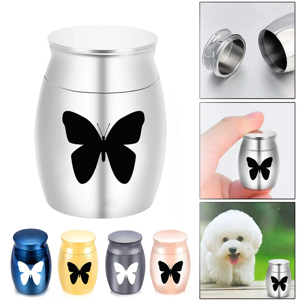 Butterfly Cremation Ashes Urn Aluminum Alloy Container Jar Small Casket for Memorial 16X25mm/30X40mm