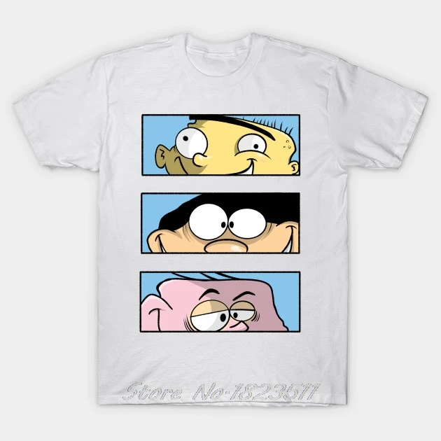 Men T-shirt Ed Edd N Eddy Tshirt Women T Shirt Summer Short Sleeve O-neck Cotton Tshirt Anime Tees Hip Hop Harajuku