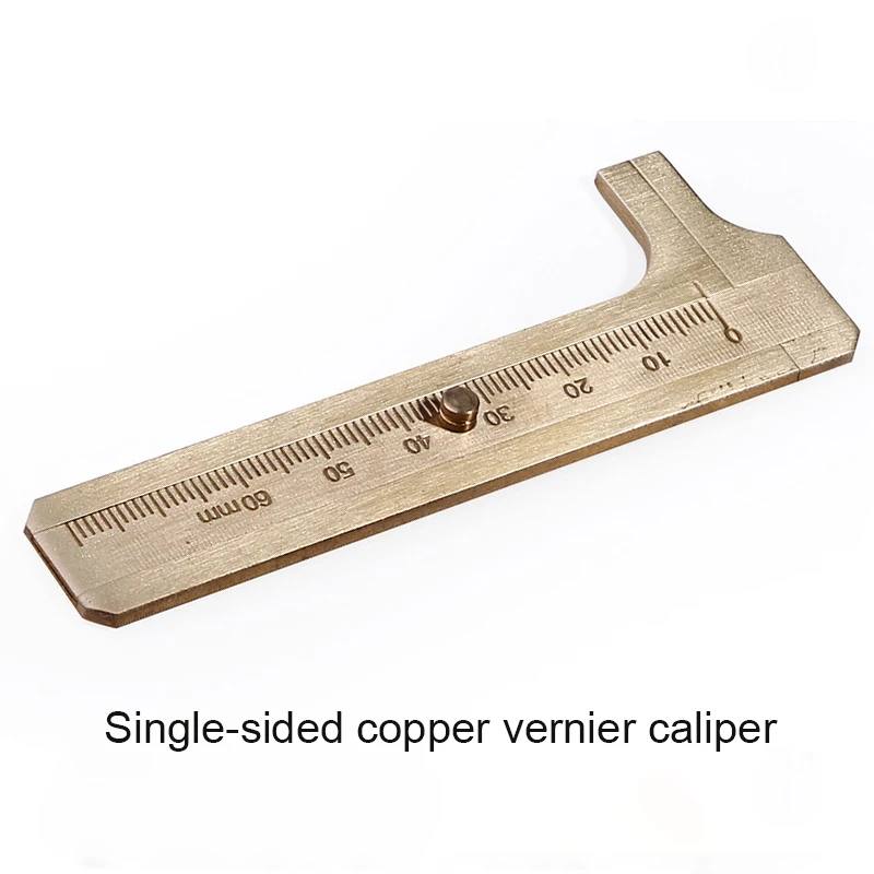 

Brass Caliper Single Scale Vernier Caliper Pocket Caliper Retro Copper Ruler Measuring Ruler