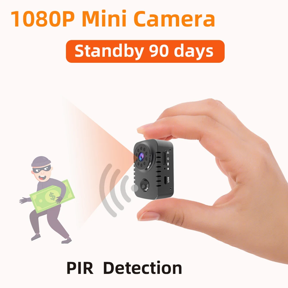 

Mini Camera PIR Motion Detection Low Power Camera HD 1080P Sensor Night Vision Camcorder DVR Micro Sport DV Video small cam