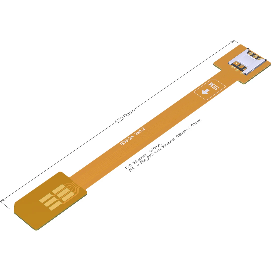 FPC мягкий конвертер адаптер кабель сим-карты для мини-сим нано-сим микро-сим карты папа-мама удлинитель сим-карты ридер