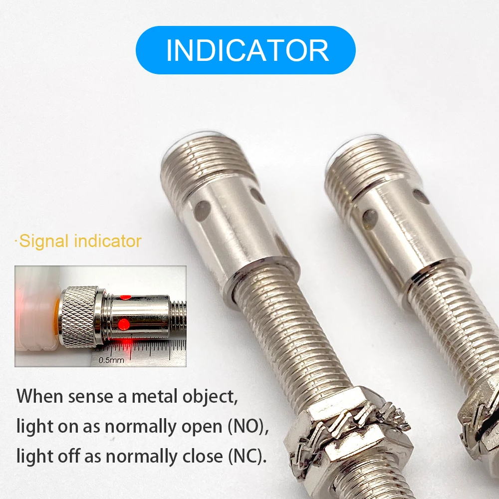 Cloweit IP65 M8 Inductance Proximity Sensor NPN PNP DC10-30V 4pin M12 Connector Cylindrical Metal Approach Switch LJ8A3 Serie