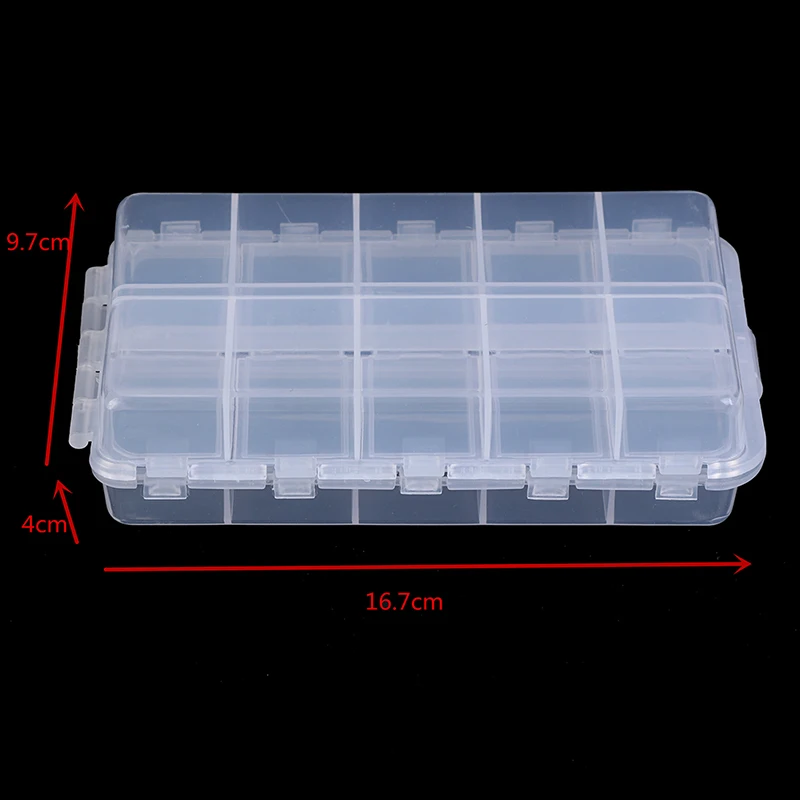 16.6*9.7*4.1cm 20 Compartment Fishing Bait Lure Hooks Box Bait Storage Case Fishing Tool Tackle Organizer Sorting Box