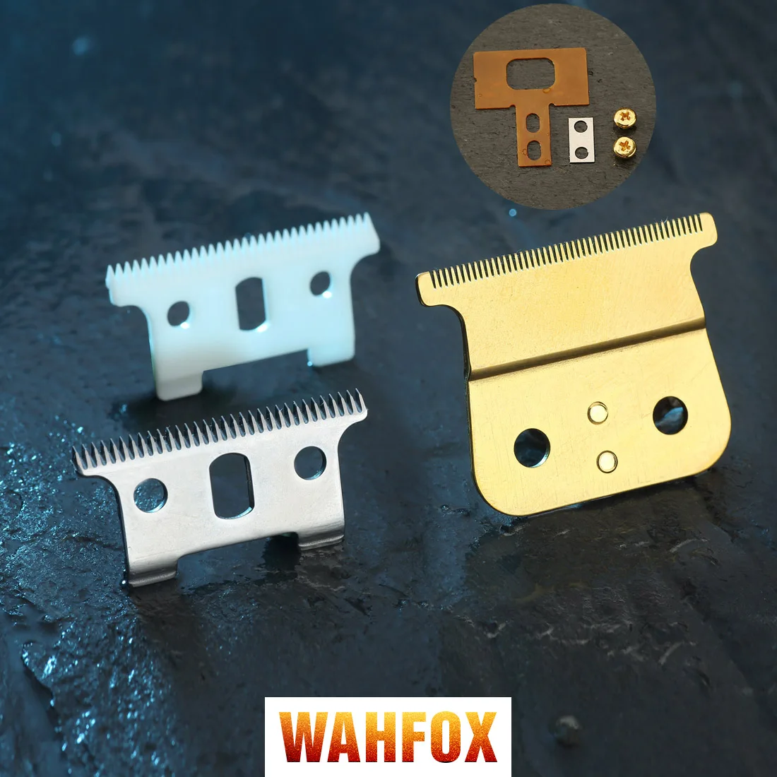 WAHFOX Lưỡi Dao Thay Thế Bộ 32 Răng Tóc Chuyên Nghiệp Cho Andis GTO, Đi, SL,SLS LS,LS2 T-Outliner Bấm