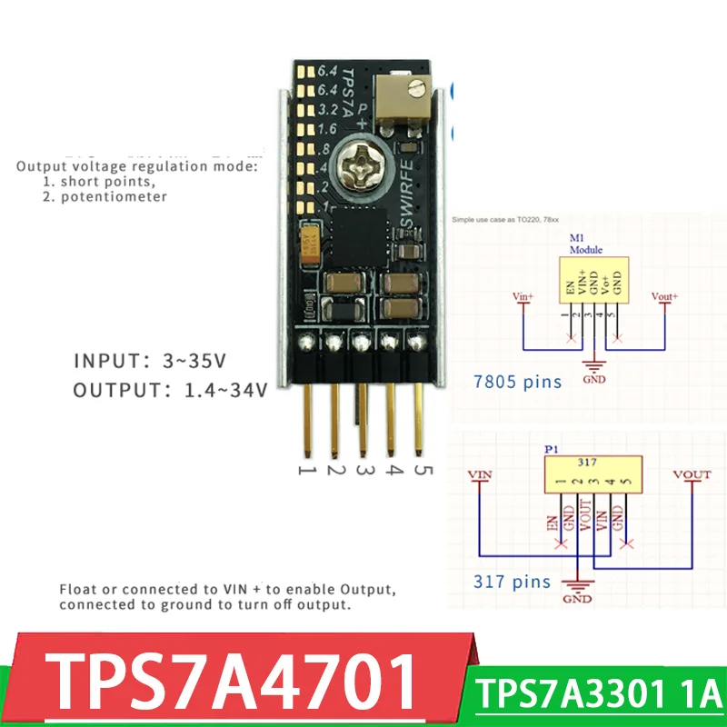 

TPS7A4701 TPS7A3301 1A линейный регулятор напряжения силовой модуль 3 в 5 в 12 В 15 в 19 в 24 в RF цепь DAC аудио декодер усилитель