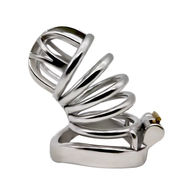 FRRK Male Chastity Device Stainless Steel Penis Cage With Stealth Lock Cock Cage Penis Ring Chastity Belt Sex Toys for Men