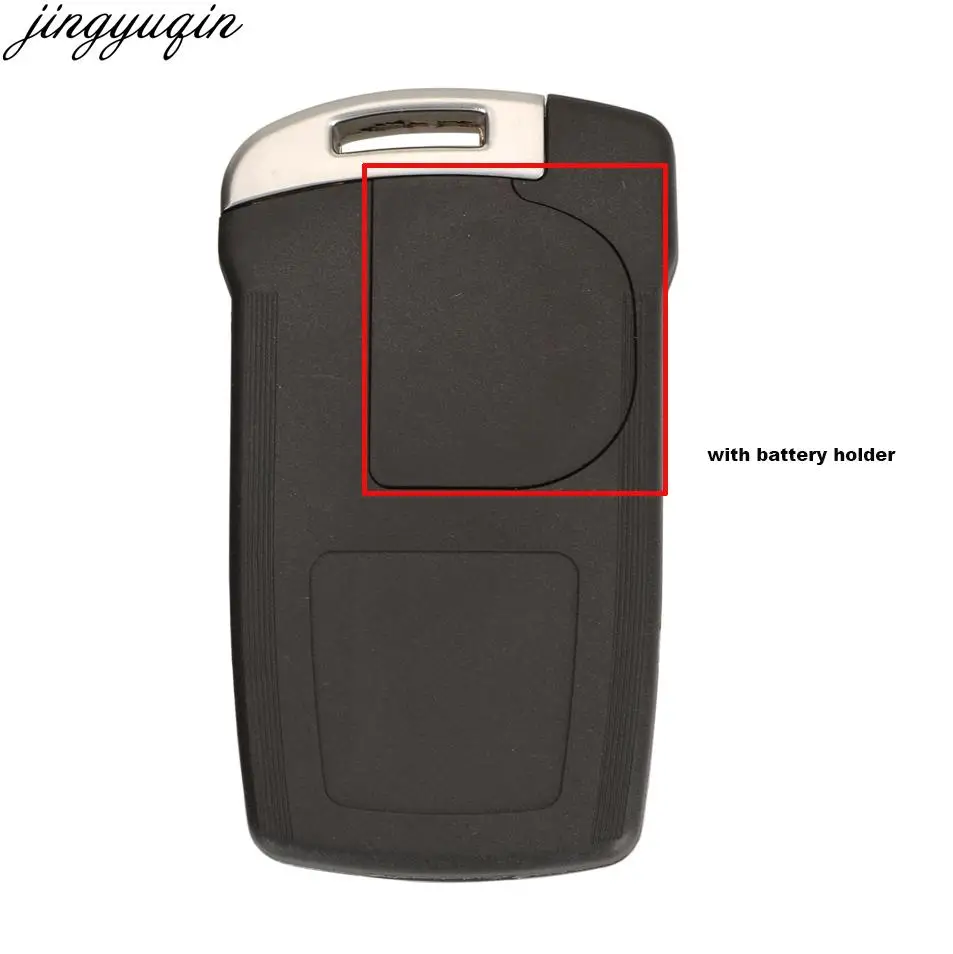 Jingyuqin Remote Car Key Case Shell For BMW 7 Series E65 E66 E67 E68 745i 745Li 750i 2002-2008 3 Buttons Smart Keychain Fob