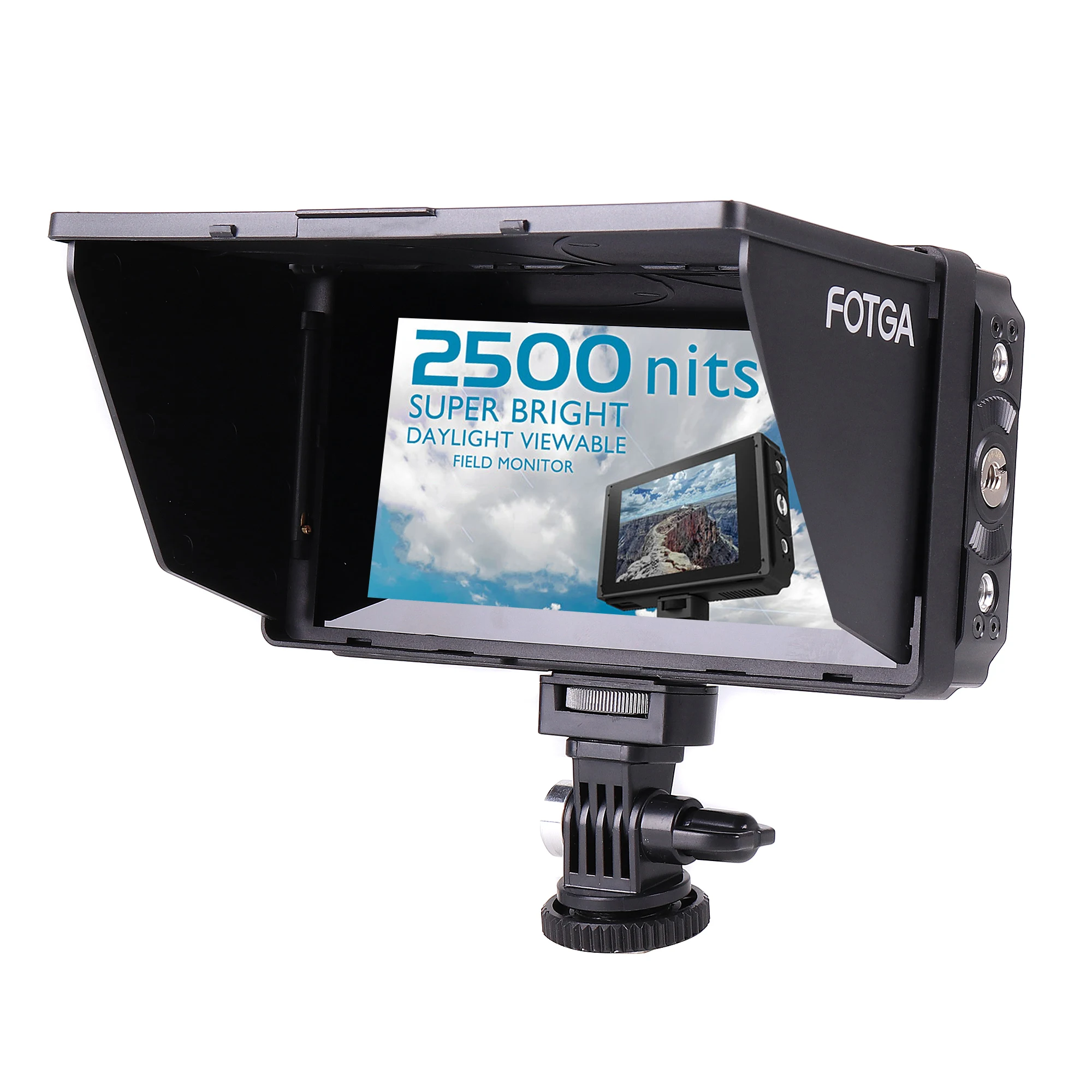 Fotga C50 3G SDI 3D-LUT 카메라 모니터, 2000nit HD IPS 터치스크린 카메라 필드 모니터, 5 인치