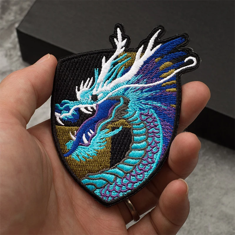 Dragon Chinese Style High-End Patch Embroidery Badges Precision Processing Clothing Decoration Iron On Stickers Patches