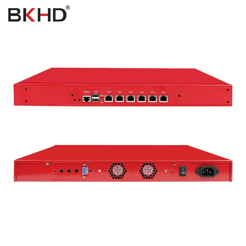 Đỏ Mini PC 6 LAN 3855U RAM 4GB Không Quạt Chắc Chắn Công Nghiệp Máy Tính Mềm Mại Router VPN Thể Hiện Tường Lửa Hỗ Trợ Win10 linux