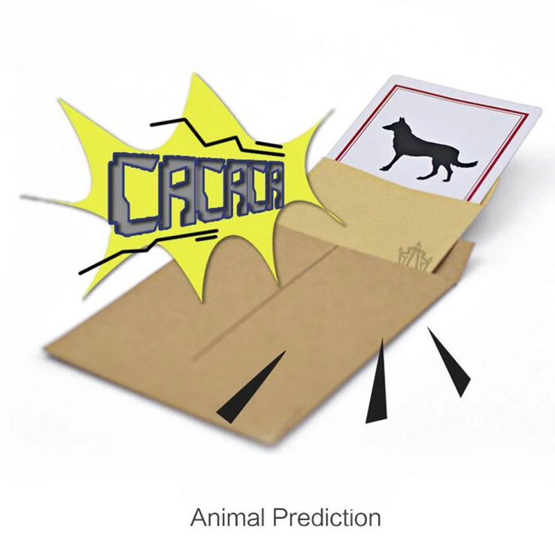 Animal Prediction Danger Card Magic Trick Set Close Up Street Card Props Prediction Magic Toys For Children