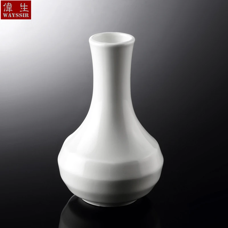 Super White Porcelain Flower Vase, Hotel Restaurant Dinner Tableware, Nordic Decoration, Home Ceramics Simple Pot, High Quality