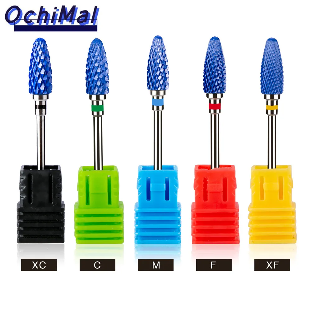 Rainbow Tungsten Carbide Nail Drill Bits Milling Cutter For Manicure Burr Remove Skin Rotary Gel Electric Manicure Art Drill Bit