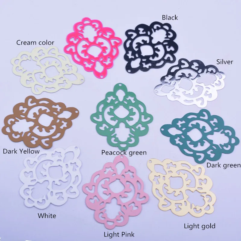 30 Stück AB6146 33*41mm Messing-Geometrie-Anhänger DIY Quasten Ohrring Anhänger Hängender Schmuck Dekoration – Detail 1