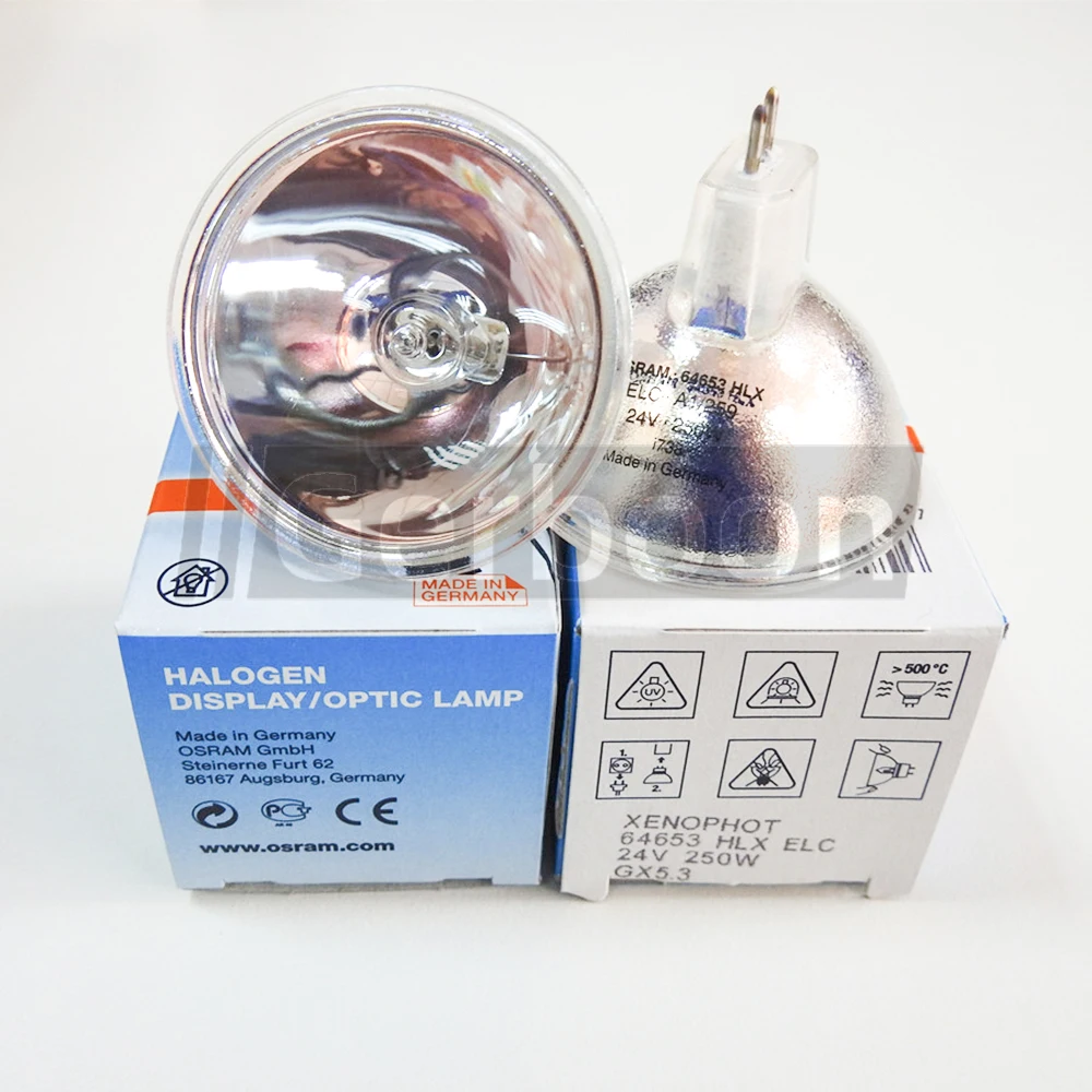 Imagem -04 - Xenophot 64653 Hlx Elc 24v 250w Gx5.3 900lm Lâmpada de Exibição de Halogéneo para Endoscópio e Microscópio Grânulo Lâmpada Fonte de Luz Fria